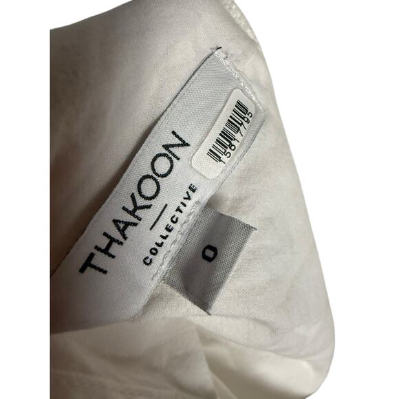 Thakoon White Eyelet Smocked Short Sleeve Cut Out Summer Mini Dress Size 0 - Picture 13 of 15